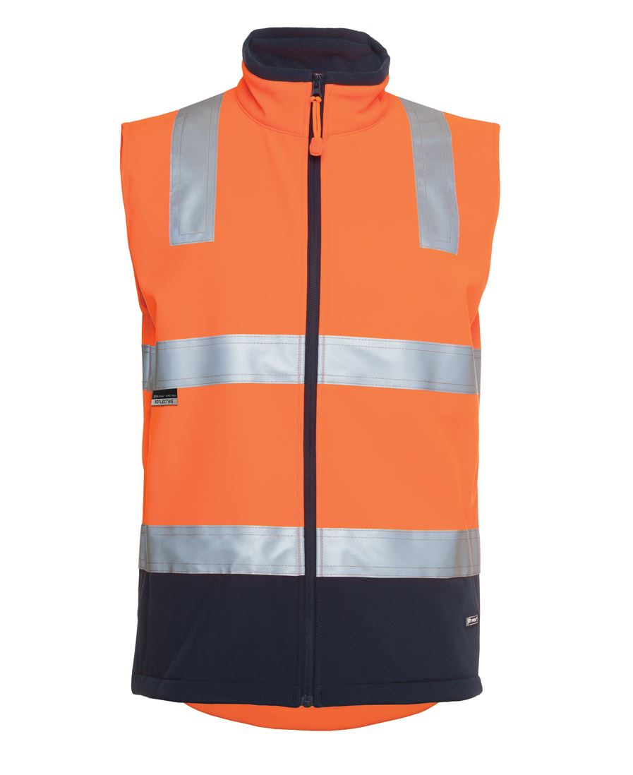 JB's HV 4602.1 (D+N) SOFTSHELL VEST - Orange/Navy