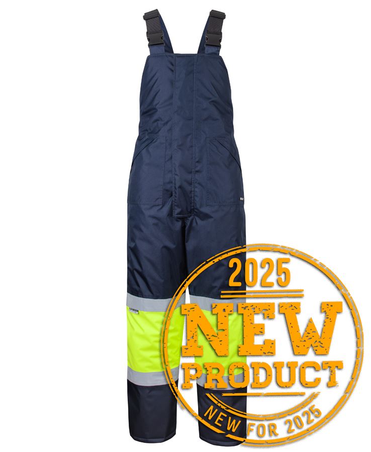 JB's FREEZER BIB & BRACE WITH TAPE - Navy/Lime