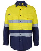JB's HV (D+N) L/S RIPSTOP FISHING SHIRT - Yellow/Navy