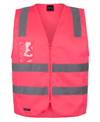 JB's HV (D+N) ZIP SAFETY VEST - Pink