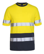 JB's HV (D+N) COTTON T-SHIRT - Yellow/Navy