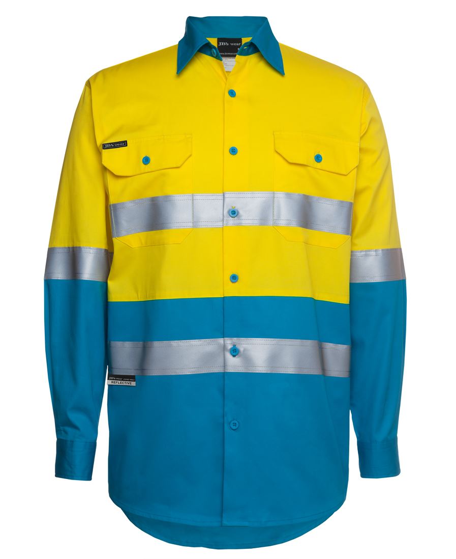 JB's HV (D+N) L/S 150G W/SHIRT - Yellow/Aqua
