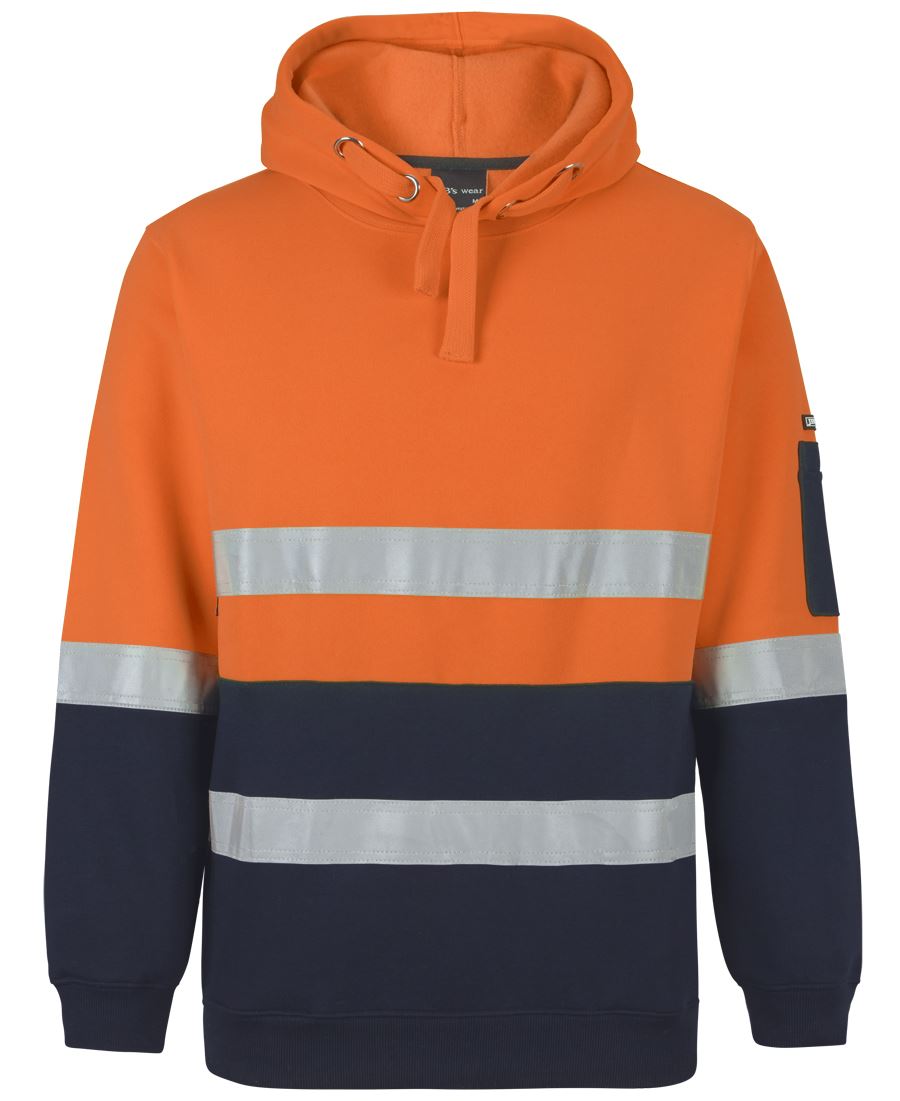JB's HV (D+N) PULL OVER HOODIE - Orange/Navy