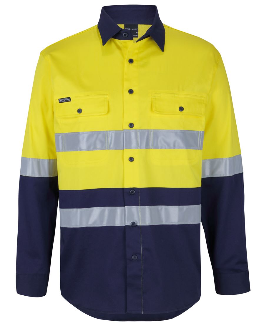 JB's HV D+N L/S STRETCH W/SHIRT WITH TAPE - Yellow/Navy