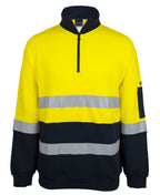 JB's HV 310 (D+N) COTTON 1/2 ZIP FLEECE - Yellow/Navy
