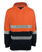 JB's HV D+N 310 COTTON PULLOVER FLEECE HOODIE - Orange/Navy