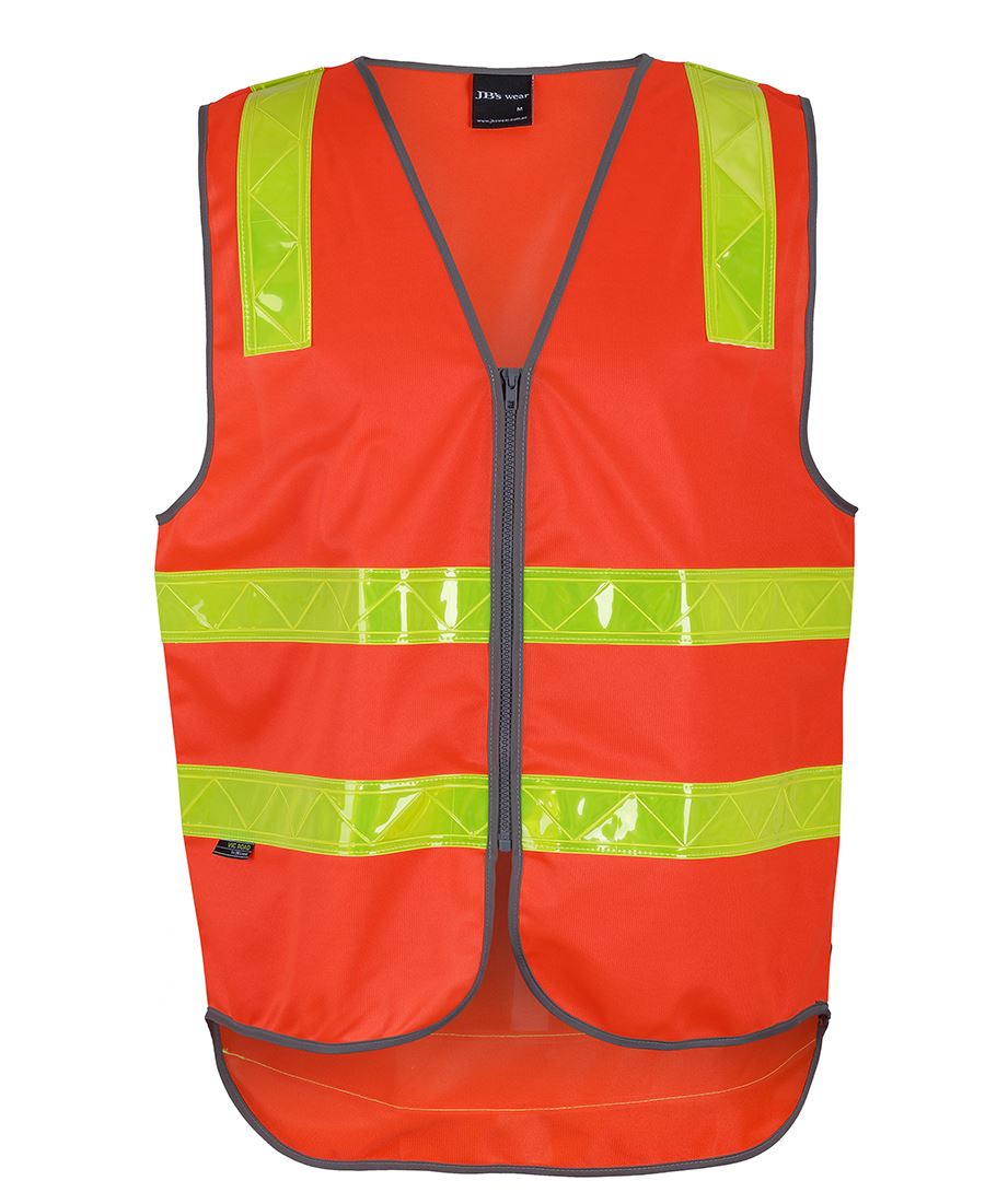 VIC ROAD (D+N) ZIP SAFETY VEST - ORANGE