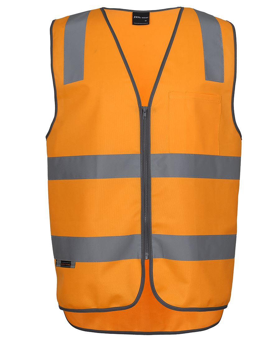 AUST. RAIL (D+N) ZIP SAFETY VEST - ORANGE
