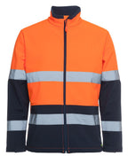JB's HV (D+N) THREE LAYER SOFTSHELL JACKET - Orange/Navy