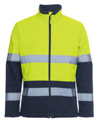 JB's HV (D+N) THREE LAYER SOFTSHELL JACKET - Lime/Navy