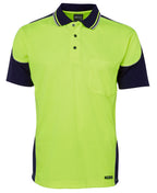 JB's HV 4602.1 S/S CONTRAST PIPING POLO - Lime/Navy