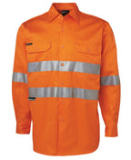 JB's L/S 190G WORK SHIRT WITH REFLECTIVE TAPE - Orange