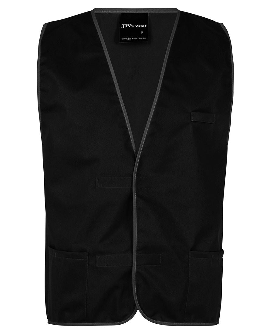 COLOURED TRICOT VEST - BLACK