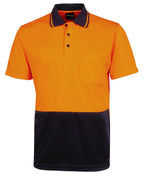 JB's HV 4602.1 JACQUARD NON CUFF POLO - Orange/Navy