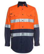 JB's HV (D+N) L/S 190G SHIRT - Orange/Navy