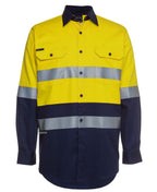 JB's HV (D+N) L/S 190G SHIRT - Yellow/Navy