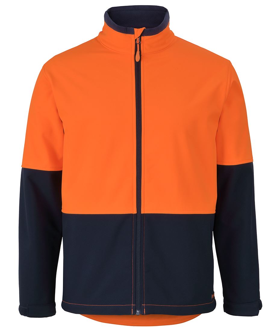 JB's HV THREE LAYER SOFTSHELL JACKET - Orange/Navy