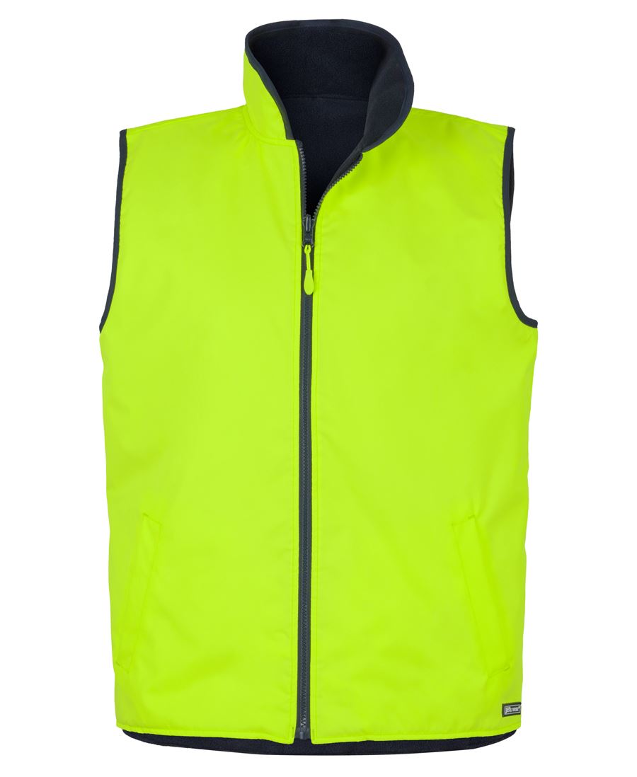 JB's HV 4602.1 REVERSIBLE VEST - Lime/Navy
