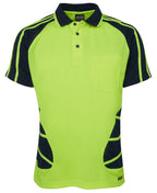 JB's HV S/S SPIDER POLO - Lime/Navy