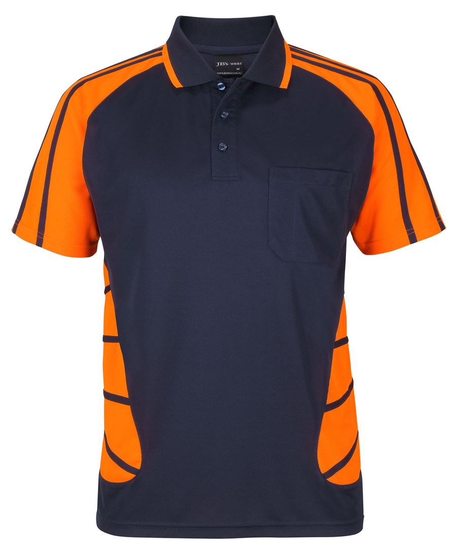 STREET SPIDER POLO - NAVY/ORANGE