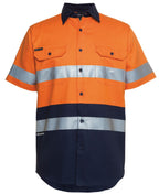 JB's HV (D+N) S/S 190G SHIRT - Orange/Navy