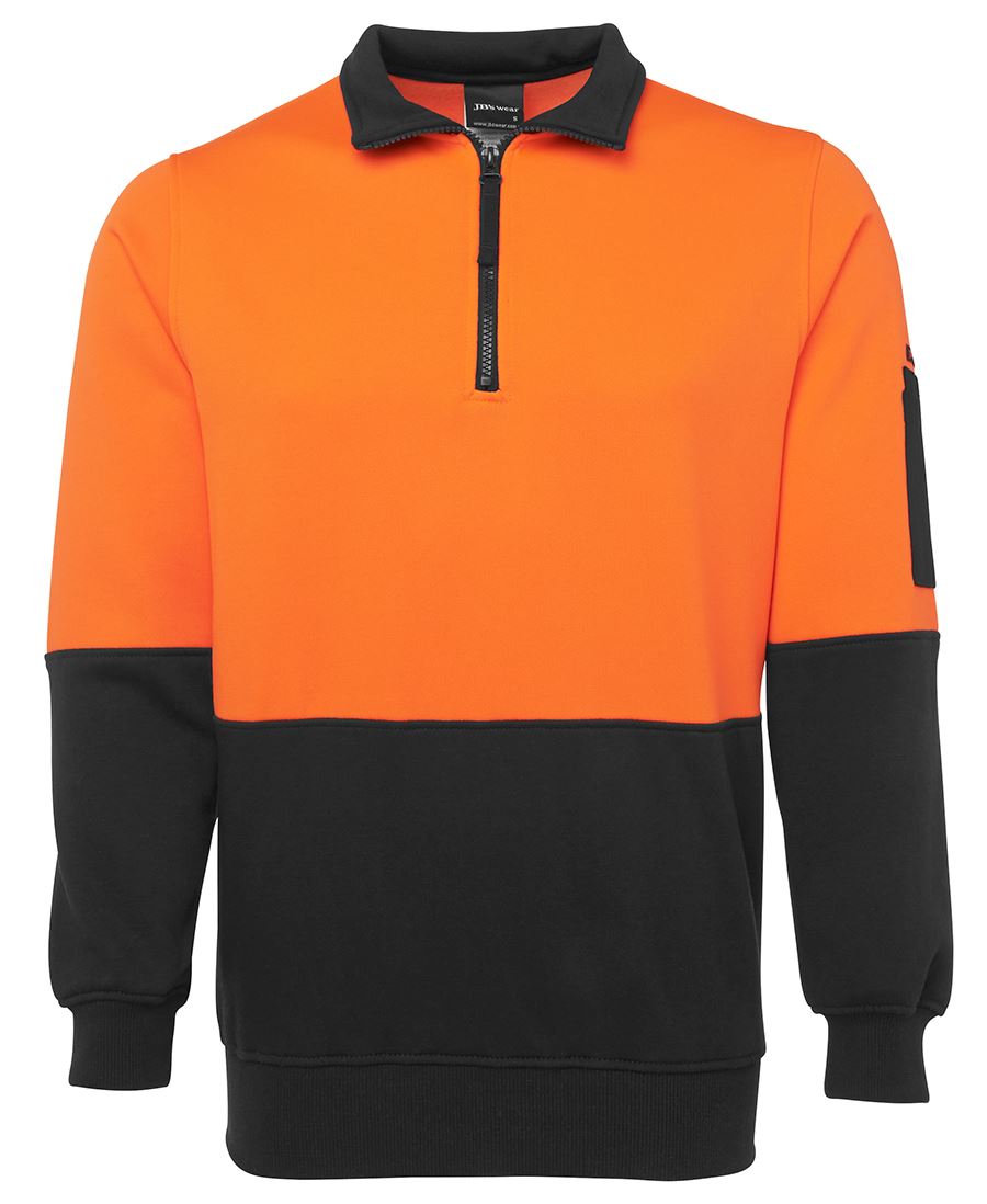 JB's HV 1/2 ZIP FLEECY - Orange/Black