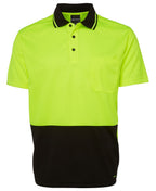 JB's HV 4602.1 NON CUFF TRAD POLO - Lime/Black