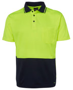JB's HV 4602.1 NON CUFF TRAD POLO - Lime/Navy