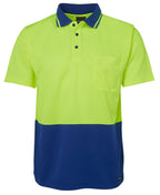 JB's HV 4602.1 NON CUFF TRAD POLO - Lime/Royal