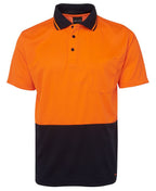 JB's HV 4602.1 NON CUFF TRAD POLO - Orange/Navy
