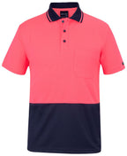 JB's HV 4602.1 NON CUFF TRAD POLO - Pink/Navy