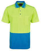 JB's HV 4602.1 NON CUFF TRAD POLO - Lime/Aqua