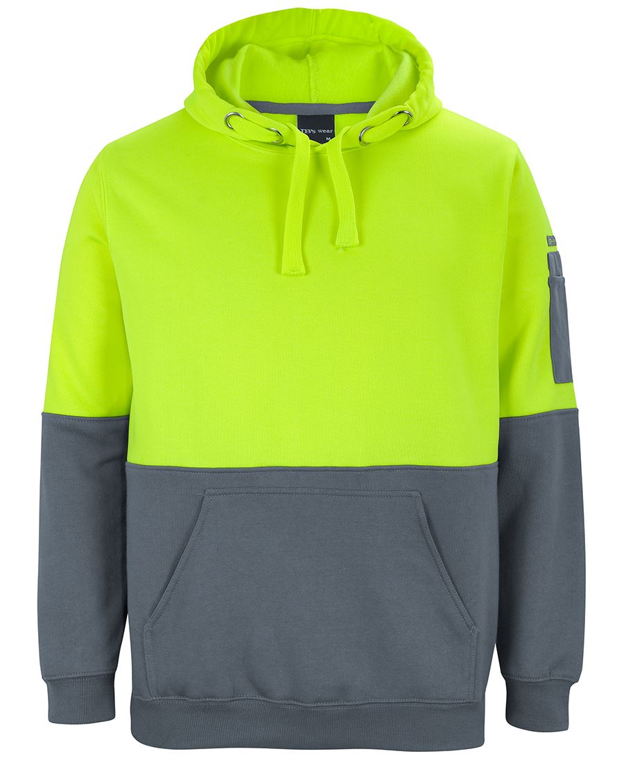 JB's HV PULL OVER HOODIE - Lime/Charcoal