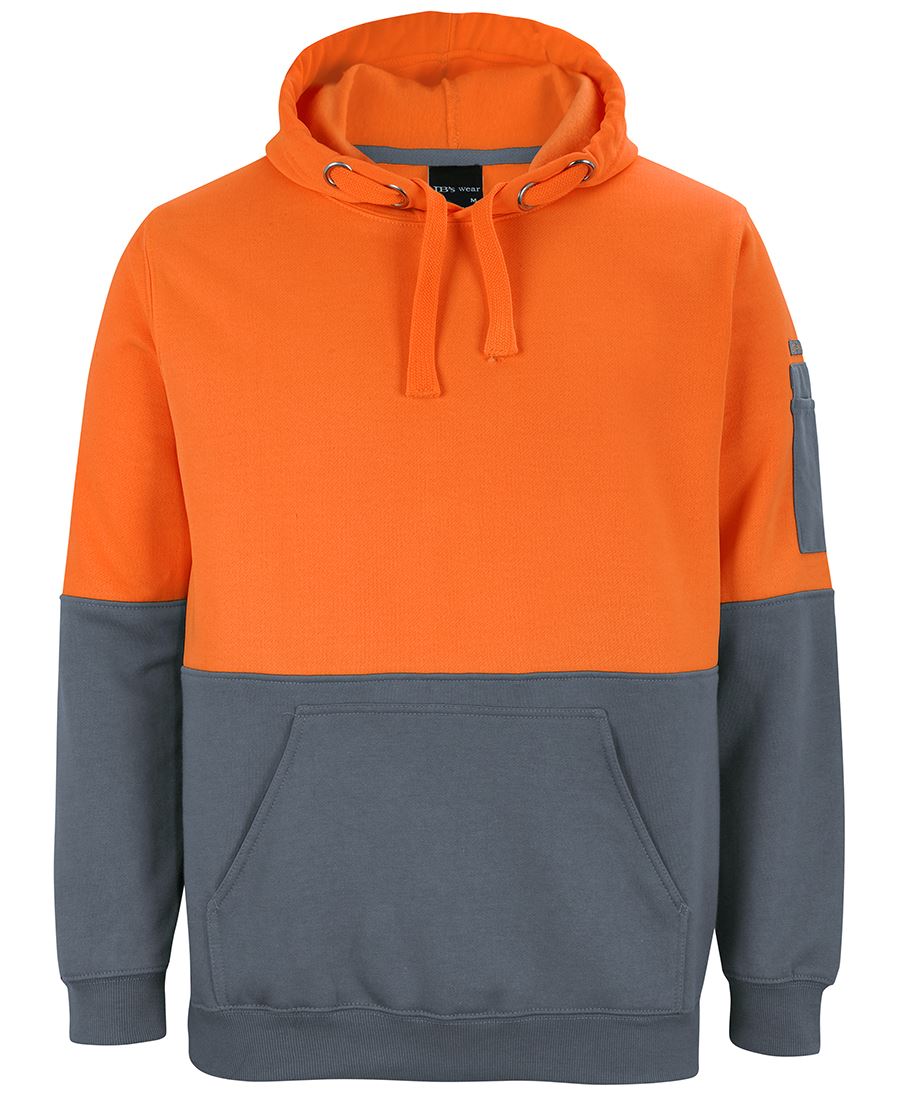 JB's HV PULL OVER HOODIE - Orange/Charcoal