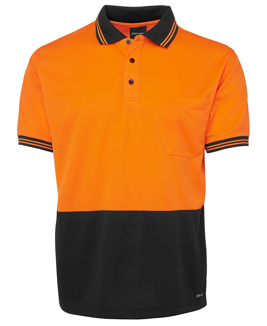 JB's HV S/S TRAD POLO - Orange/Black