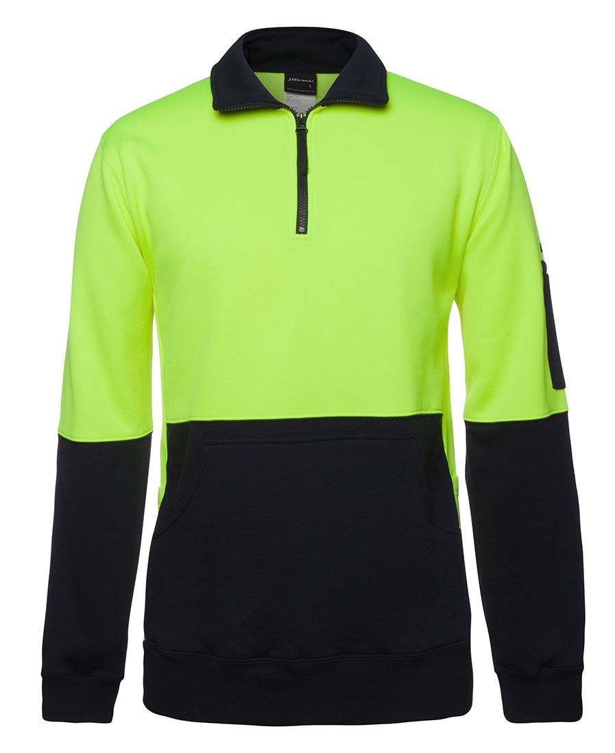 JB's HV 330G 1/2 ZIP FLEECE - Lime/Navy