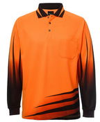 JB's HV 4602.1 L/S RIPPA SUB POLO - Orange/Black