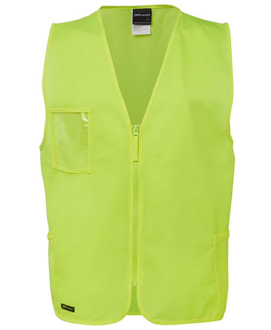 JB's HV ZIP SAFETY VEST - Lime