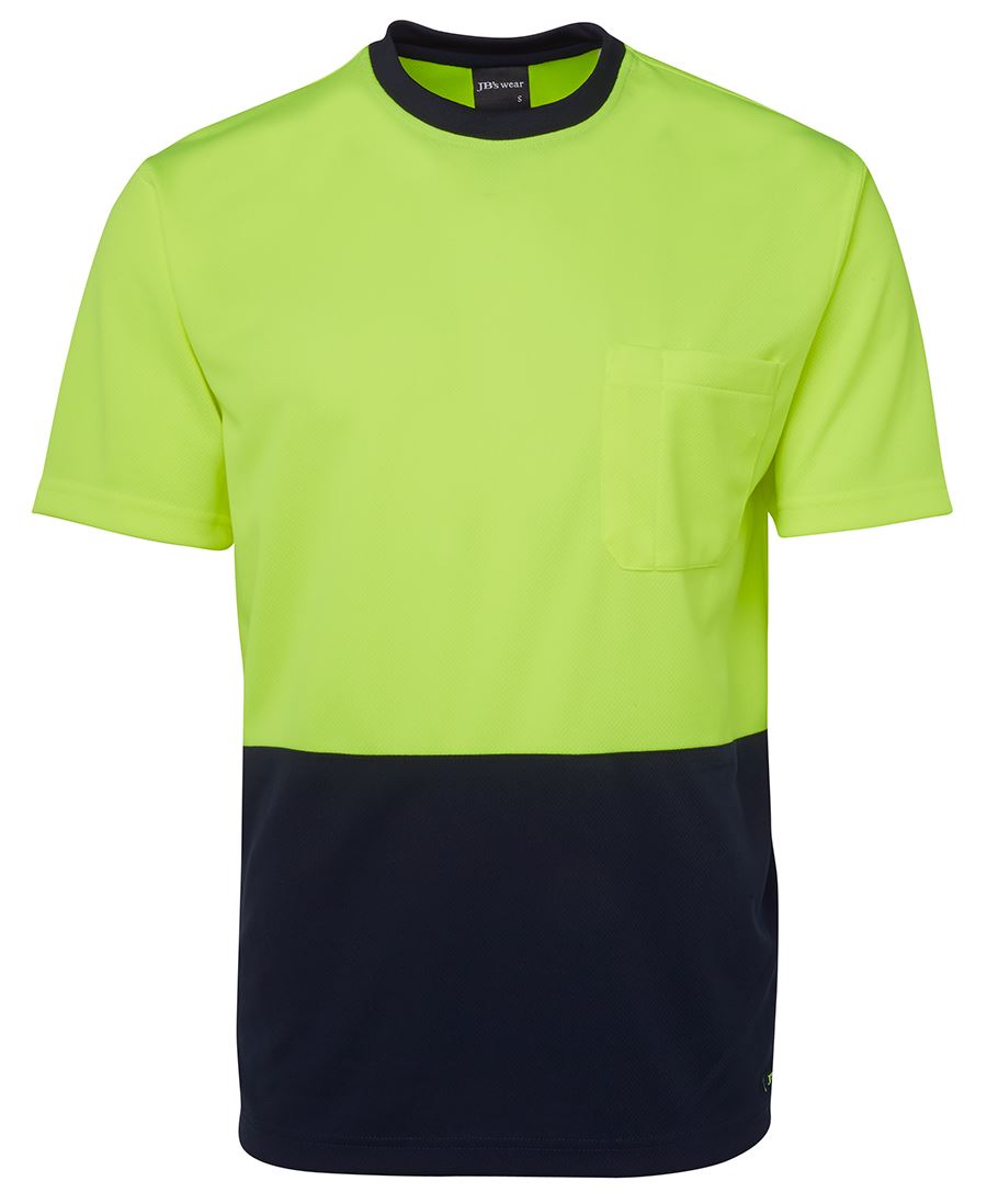 JB's HV TRAD T-SHIRT - Lime/Navy