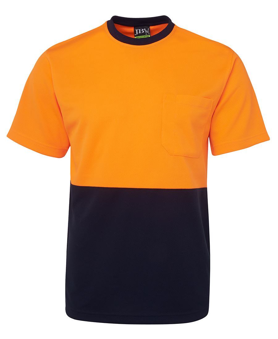 JB's HV TRAD T-SHIRT - Orange/Navy