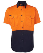 JB's HV S/S 190G SHIRT - Orange/Navy