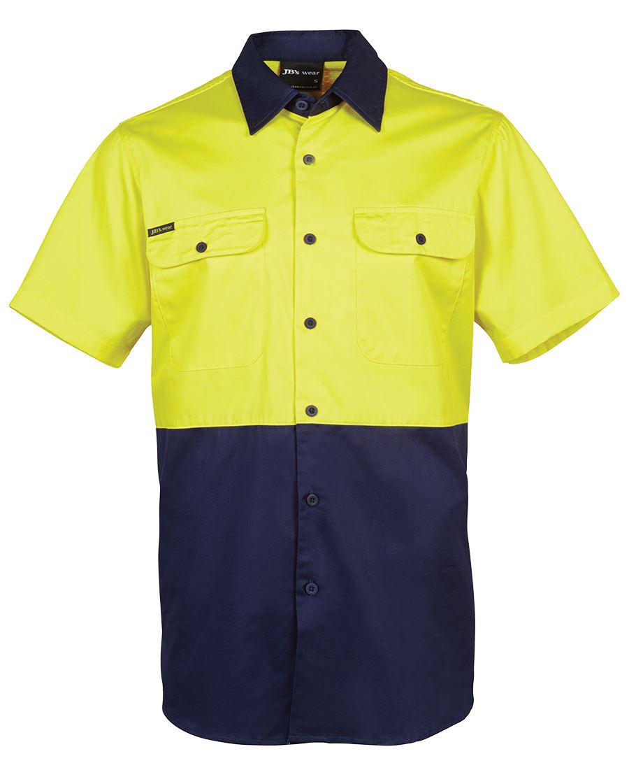 JB's HV S/S 150G SHIRT - Yellow/Navy