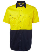 JB's HV S/S 190G SHIRT - Yellow/Navy