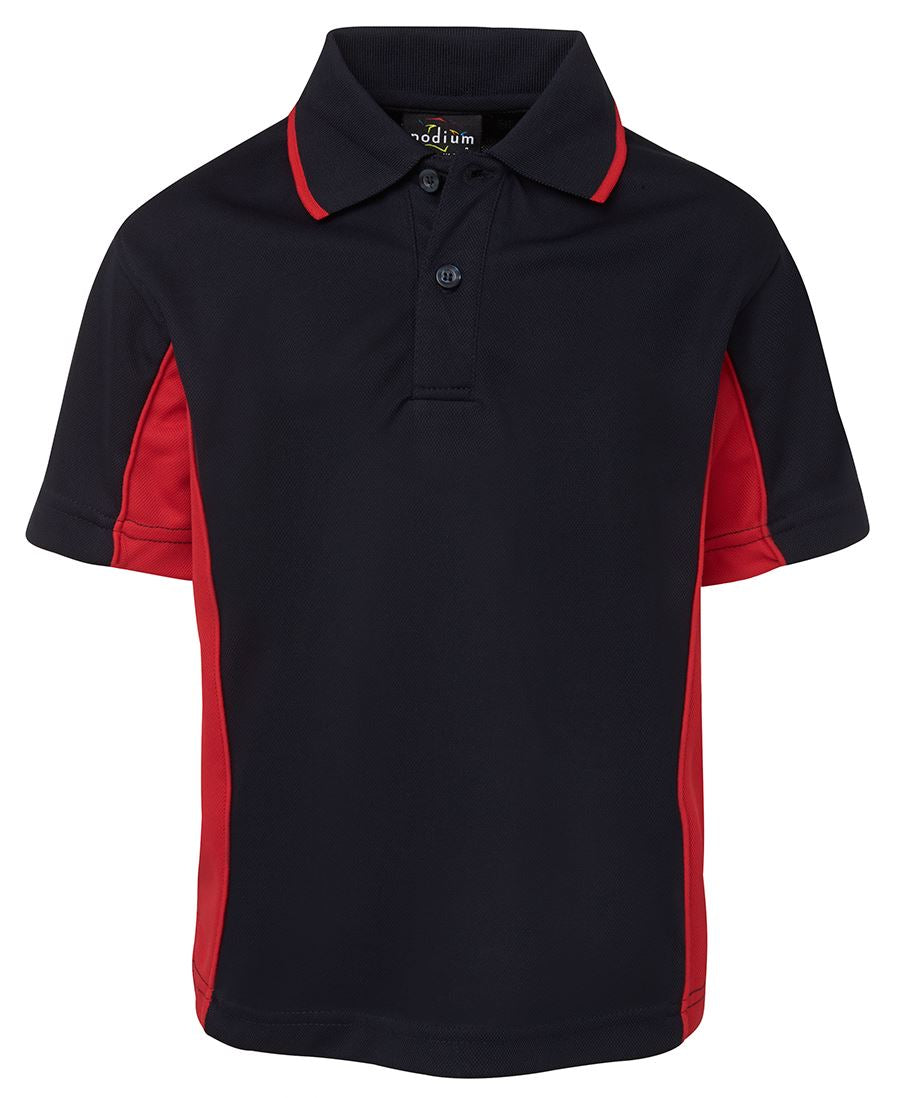 KIDS C/TRAST POLO - NAVY/RED