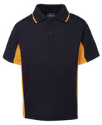 KIDS C/TRAST POLO - NAVY/GOLD