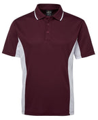 C/TRAST POLO - MAROON/WHITE