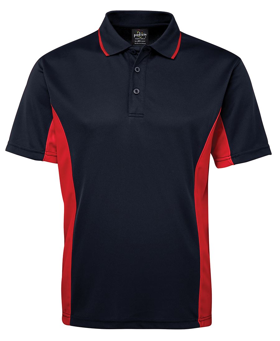 C/TRAST POLO - NAVY/RED