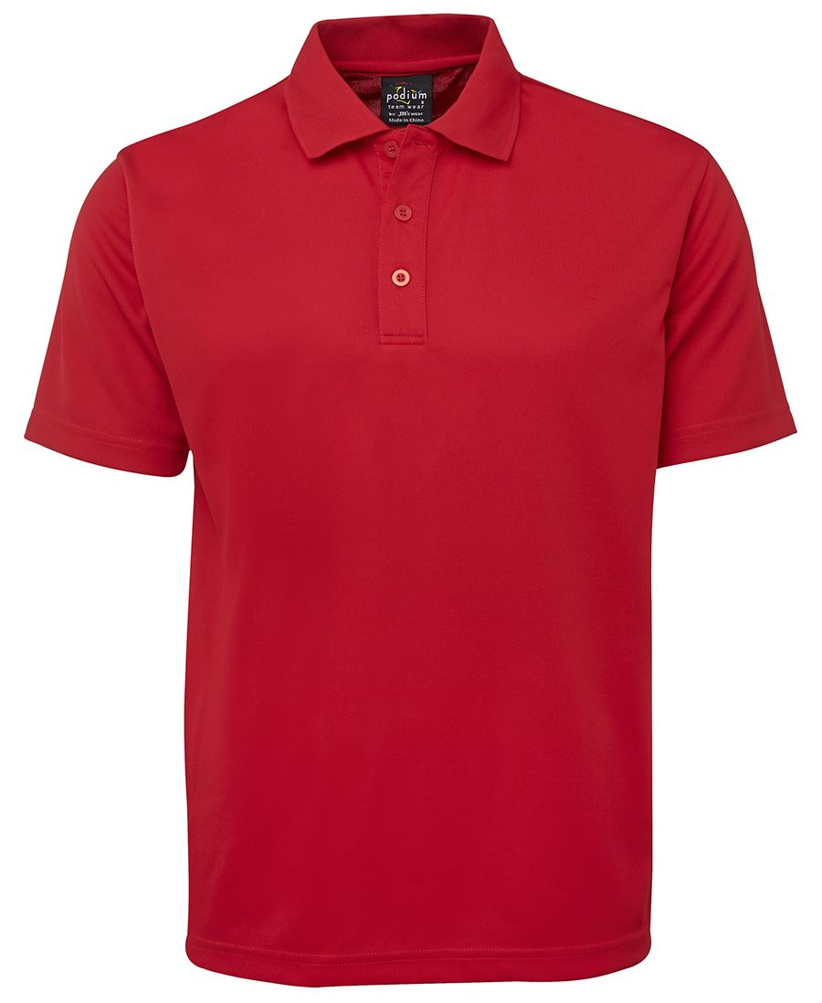 S/S POLY POLO - RED
