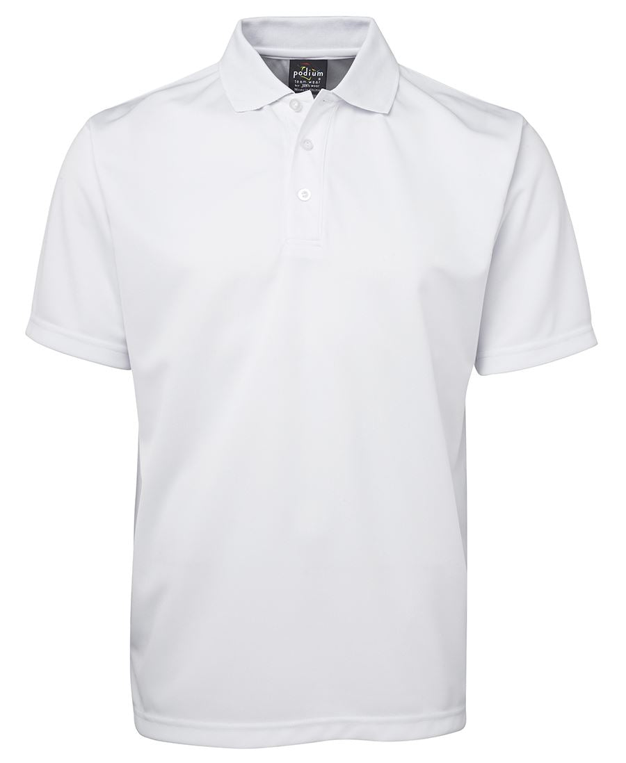 S/S POLY POLO - WHITE
