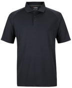 CONTRAST STRETCH POLO - BLACK/CHARCOAL